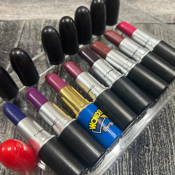 MAC Lipstick bundle - Purple - Pink Tones + Special Edition Wonder Woman - Picture 1 of 6